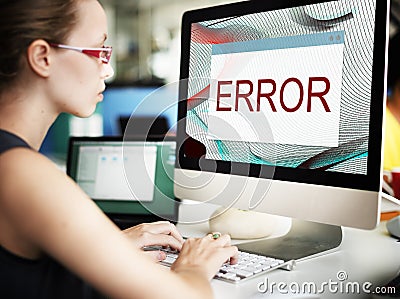 Error Disconnect Warning Failure AbEnd Concept Stock Photo