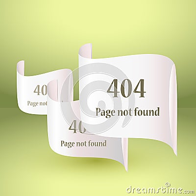 404 Error file not found on website page Vector Illustration