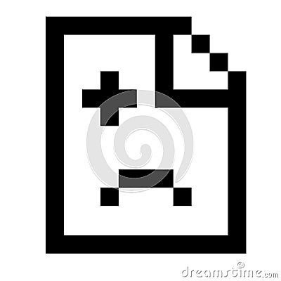 Error icon in the form of pixel graphics error means that this site is unavailable cant be opened Vector Illustration
