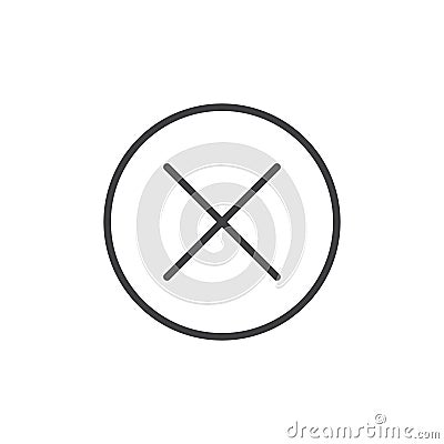 Error line icon Vector Illustration