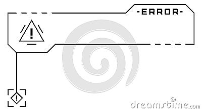 Error message callout. Interface element with attention icon Vector Illustration