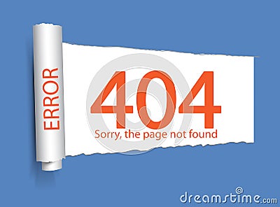 Error 404. Page not found. Abstract background with break connection Vector Illustration