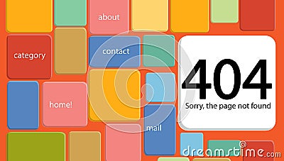Error 404. Page not found. Abstract background with break connection Vector Illustration