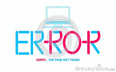 ERROR 404 page Vector Illustration