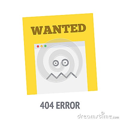 Error 404 page not found. Vector Illustration