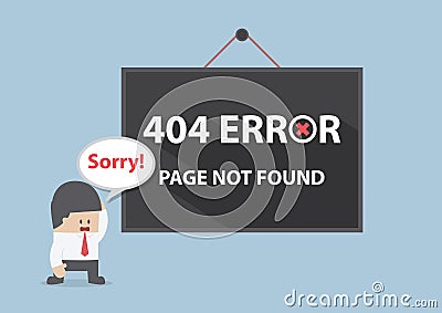 404 error, Page not found Vector Illustration