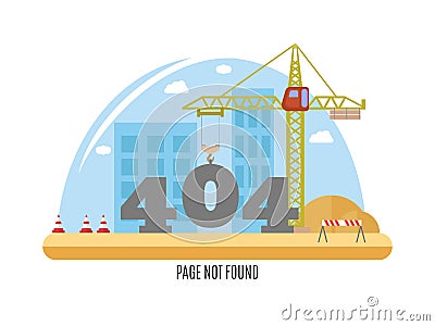 404 error page not found. Vector illustration Vector Illustration