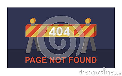 Error 404 page vector internet problem or web warning message webpage not found erroneously illustration funny set of Vector Illustration
