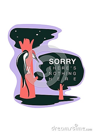 Error 404 unavailable web page. Vector Vector Illustration