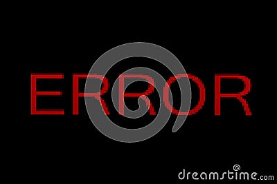 ERROR word black background Stock Photo