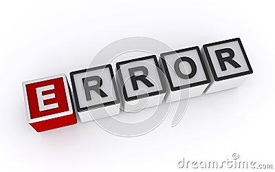 error word block on white Stock Photo