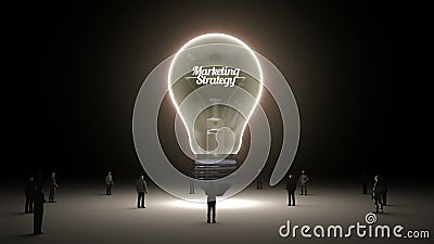 Errore 'strategia di marketing' in lampadina ed in uomini d'affari circondati, ingegneri, versione di concetto di idea (alfa incl illustrazione vettoriale Errore 'strategia di marketing' in lampadina ed in uomini d'affari circondati, ingegneri, versione di concetto di idea (alfa incl illustrazione vettoriale