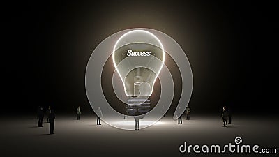 Errore 'successo' in lampadina ed in uomini d'affari circondati, ingegneri, versione di concetto di idea (alfa inclusa) illustrazione vettoriale Errore 'successo' in lampadina ed in uomini d'affari circondati, ingegneri, versione di concetto di idea (alfa inclusa) illustrazione vettoriale