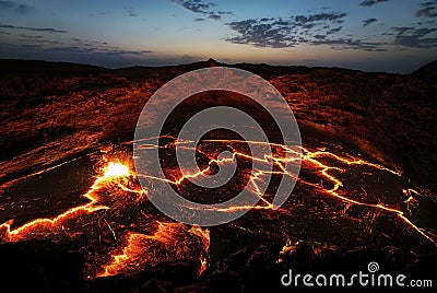 Erta Ale Volcano Ethiopia Stock Photo