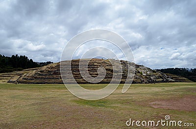 Eru,Cusco.Sasayhuaman, ancient military fortress of the Inca Editorial Stock Photo