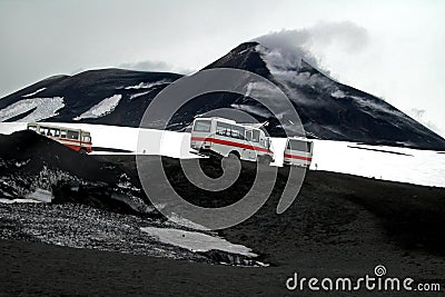 Eruption Mount Etna Stock Photo