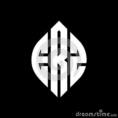 ERZ circle letter logo design with circle and ellipse shape. ERZ ellipse letters with typographic style. The three initials form a Vector Illustration