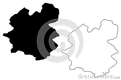 Erzurum map vector Vector Illustration