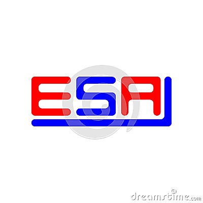 ESA letter logo creative design with vector graphic, ESA Vector Illustration