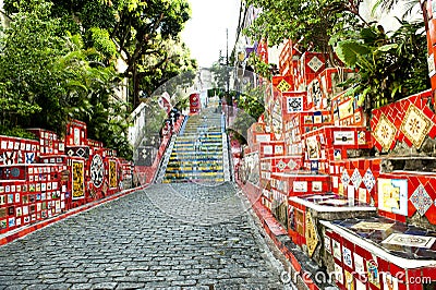 Stairway Selaron, Rio de Janeiro Stock Photo