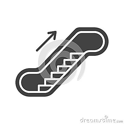 Escalator icon vector image. Vector Illustration