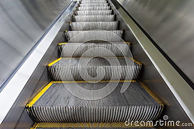 Escalator inside subway station Stock Photo