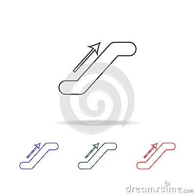 escalator upstairs icon. Elements in multi colored icons for mobile concept and web apps. Icons for website design and development Stock Photo