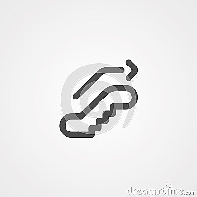 Escalator vector icon sign symbol Vector Illustration