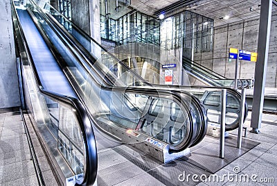 Escalators Stock Photo