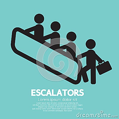 Escalators Vector Illustration