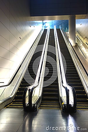 Escalators Stock Photo