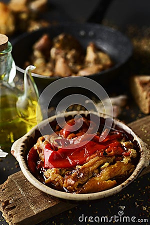 Escalivada, typical vegetables dish of Catalonia, Spain Stock Photo