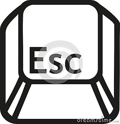 Escape button key Vector Illustration