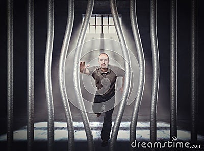 Escape from jail Stock Photo