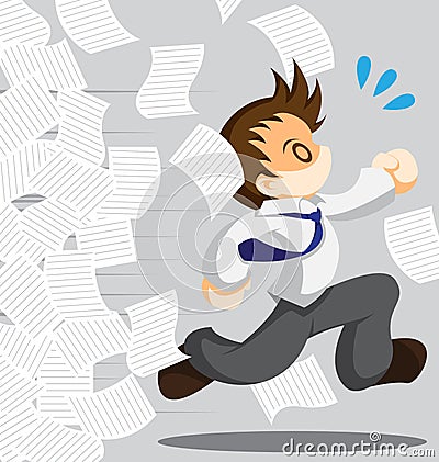 Escape from work Vector Illustration