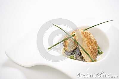 Escargot and croute bread. Stock Photo