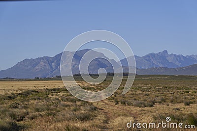 Landscape of Elandsberg Nature Reserve in the Western Cape, South Africa Stock Photo