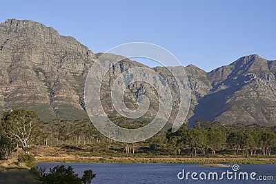 Landscape of Elandsberg Nature Reserve in the Western Cape, South Africa Stock Photo