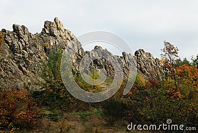 The Eschbach Cliffs Hesse Germany Stock Photo