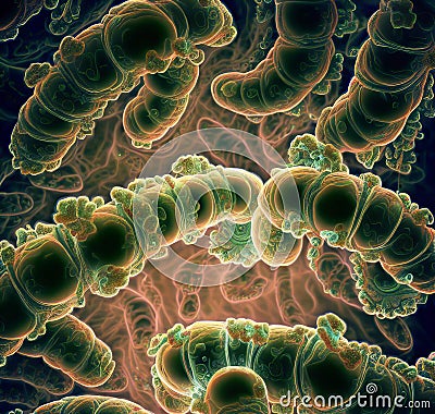 E.Coli bacterium Stock Photo