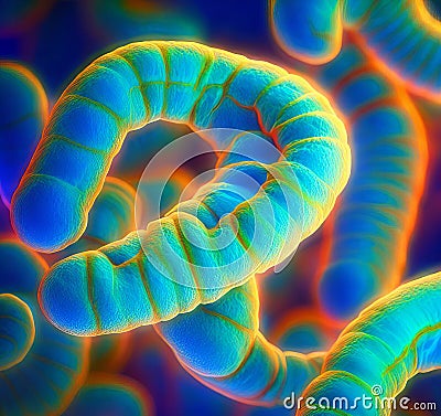 E.Coli bacterium Stock Photo