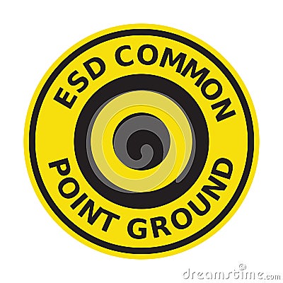ESD common point ground symbol icon Cartoon Illustration