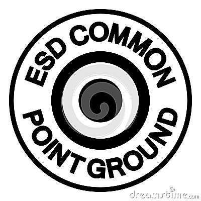 ESD Common Point Ground Symbol Sign, Vector Illustration, Isolated On White Background Label .EPS10 Vector Illustration