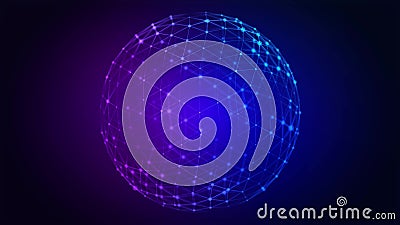 Esfera, globo e espaço na forma de rede Fundo geométrico abstrato com linhas, pontos e triângulos Loop ilustração royalty free Esfera, globo e espaço na forma de rede Fundo geométrico abstrato com linhas, pontos e triângulos Loop ilustração royalty free