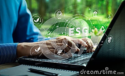 ESG environment social governance investment business concept Stock Photo