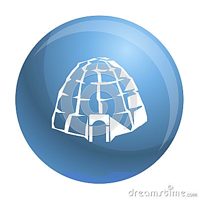 Eskimo igloo icon, simple style Vector Illustration