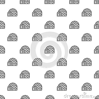 Eskimo igloo pattern seamless Vector Illustration