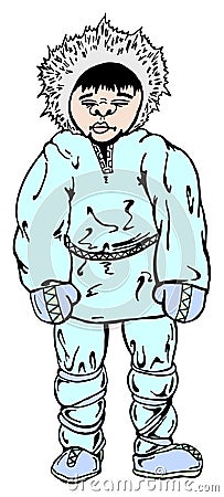 Eskimo man Vector Illustration
