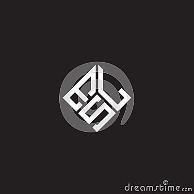 ESL letter logo design on black background. ESL creative initials letter logo concept. ESL letter design Vector Illustration