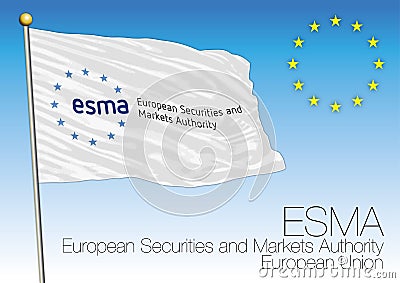 ESMA flag, European Securities and Markets Authority, European Union Vector Illustration